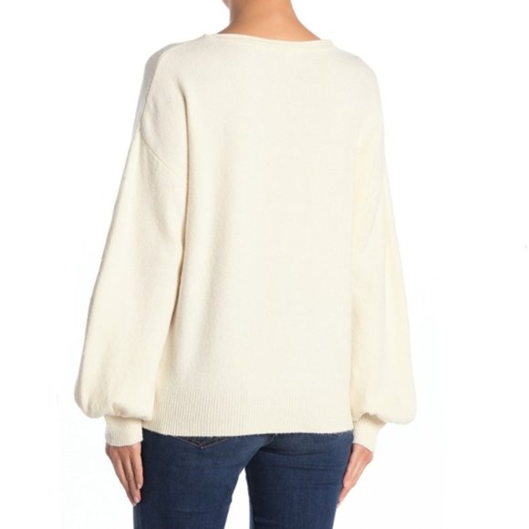 14th & Union Crew Neck Balloon Sleeve Sweater M - Picture 2 of 10